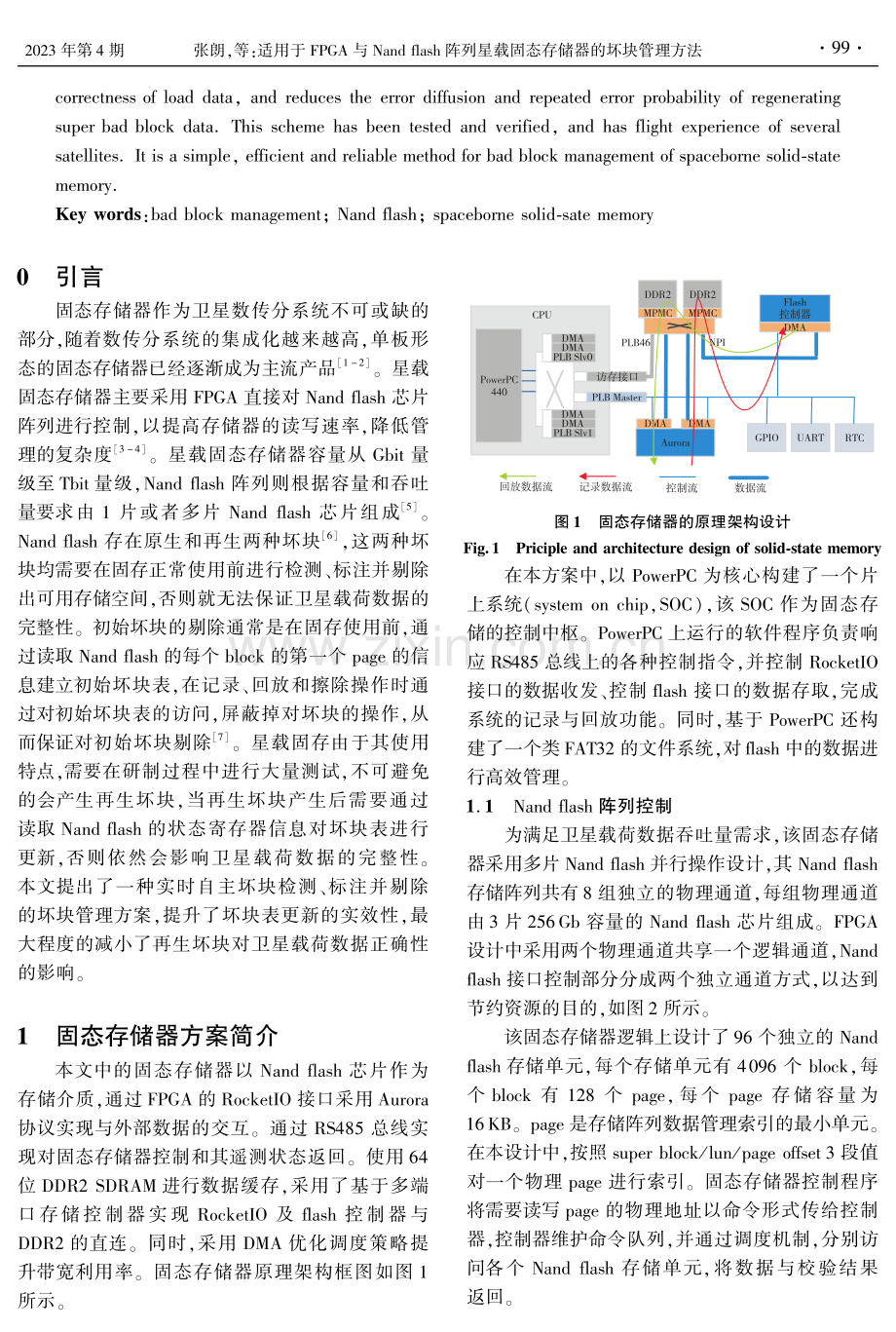 适用于FPGA与Nand flash阵列星载固态存储器的坏块管理方法.pdf_第2页