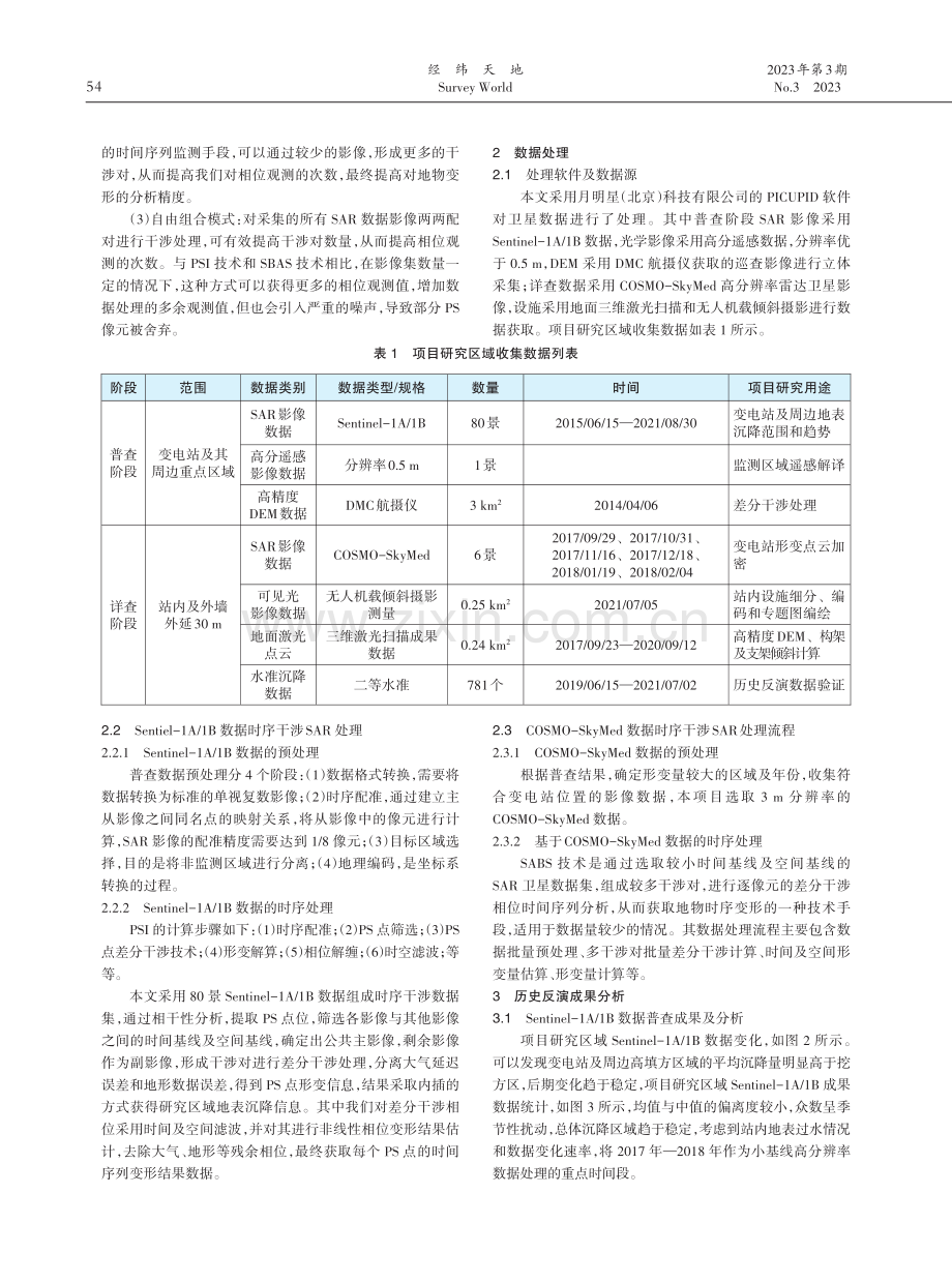 时序干涉SAR技术在变电站地表沉降反演中的应用.pdf_第3页