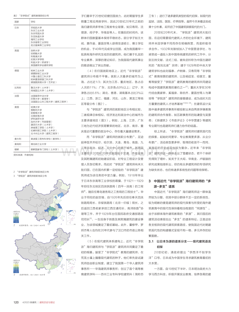 世界现代建筑视域下中国近代“非学院派”海归建筑师之谱系考.pdf_第3页