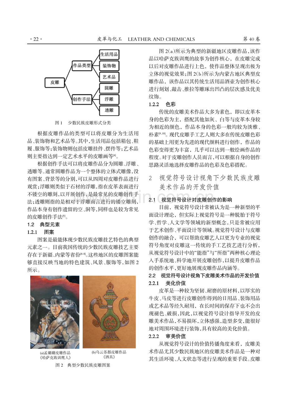 视觉符号设计视角下少数民族皮雕美术作品开发研究.pdf_第2页