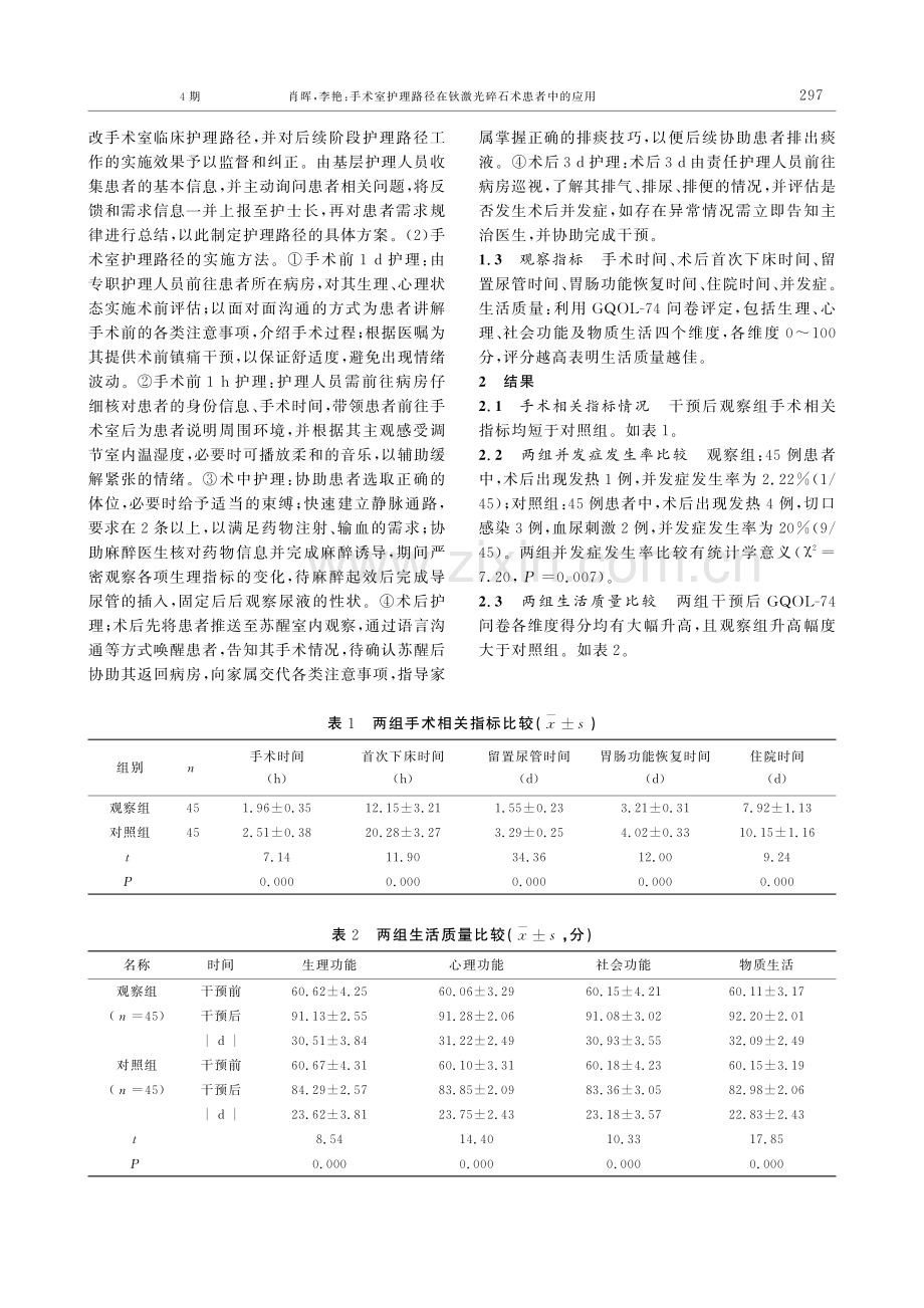 手术室护理路径在钬激光碎石术患者中的应用.pdf_第2页