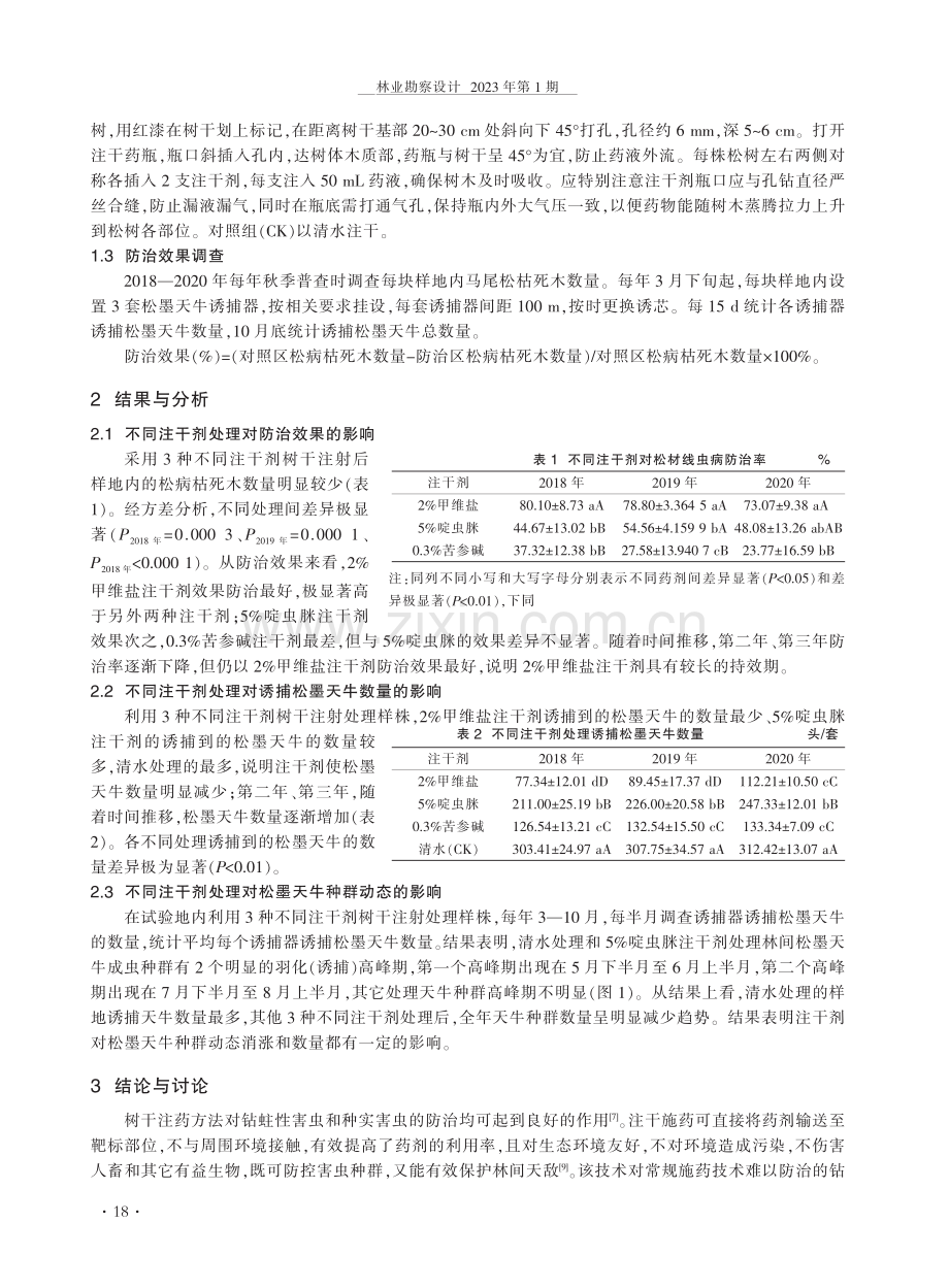 树干注射药剂对松材线虫病的林间防治试验.pdf_第2页