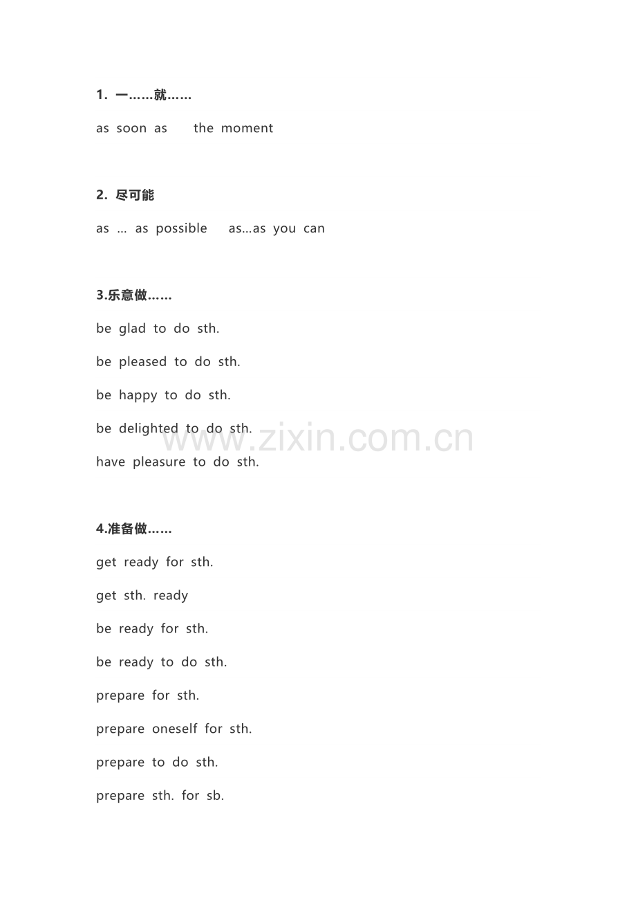 初中英语同义词组全总结.docx_第1页