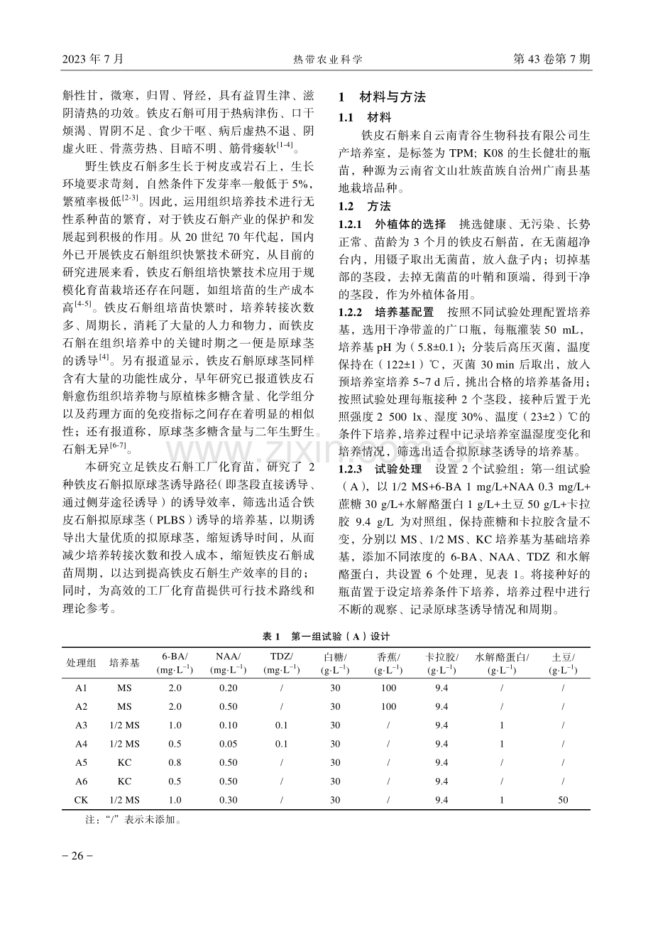 铁皮石斛拟原球茎的诱导.pdf_第2页