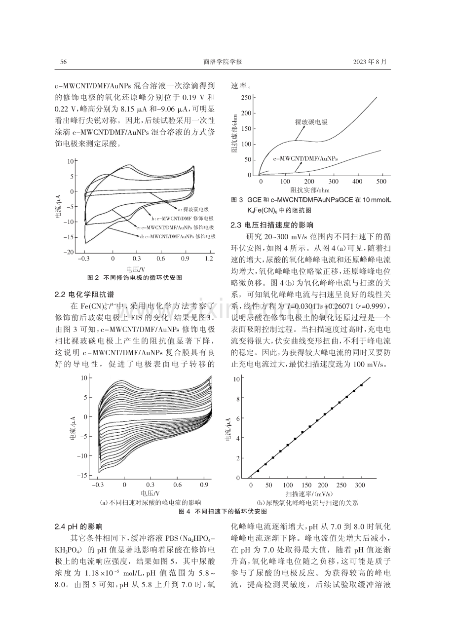 羧基化碳纳米管-DMF-纳米金修饰电极测定尿酸.pdf_第3页