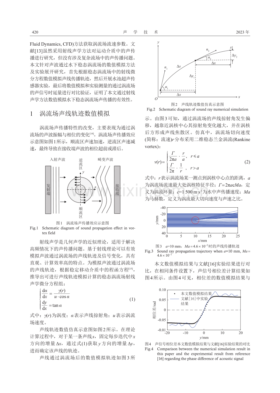 水下稳态涡流场声传播的数值模拟和实验研究.pdf_第2页