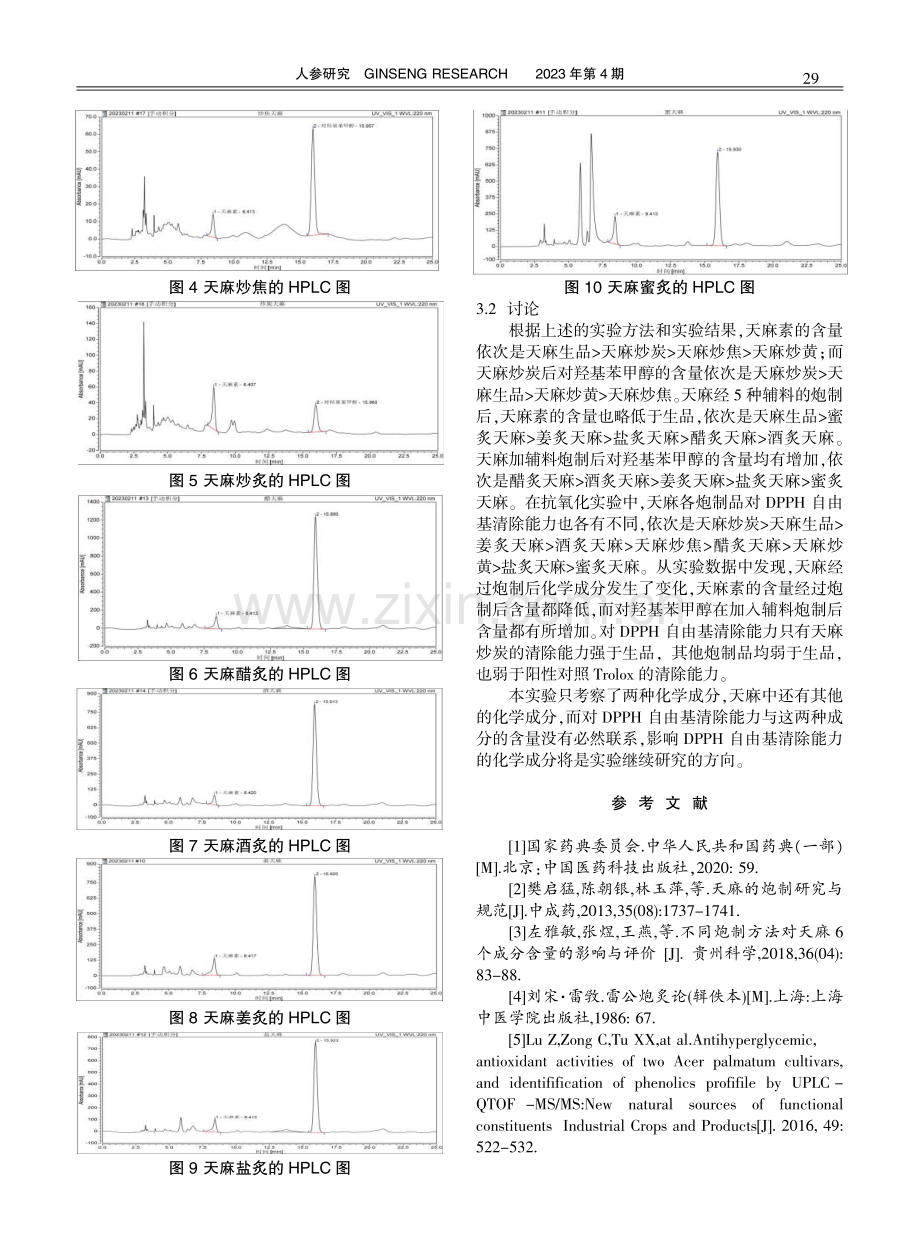 天麻不同炮制品中化学成分的变化研究.pdf_第3页