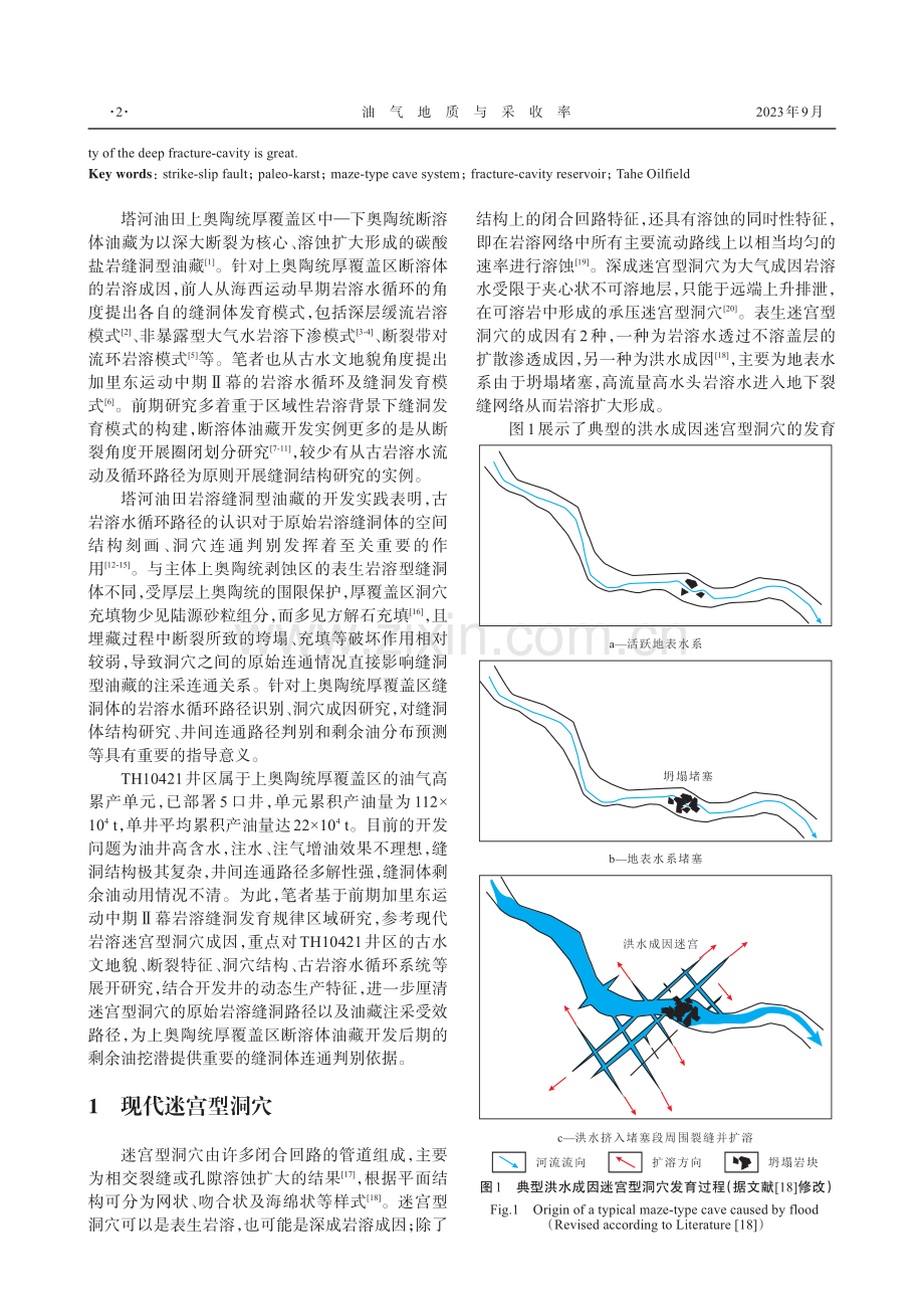 塔河油田西部斜坡TH10421井区中—下奥陶统迷宫型缝洞结构特征.pdf_第2页