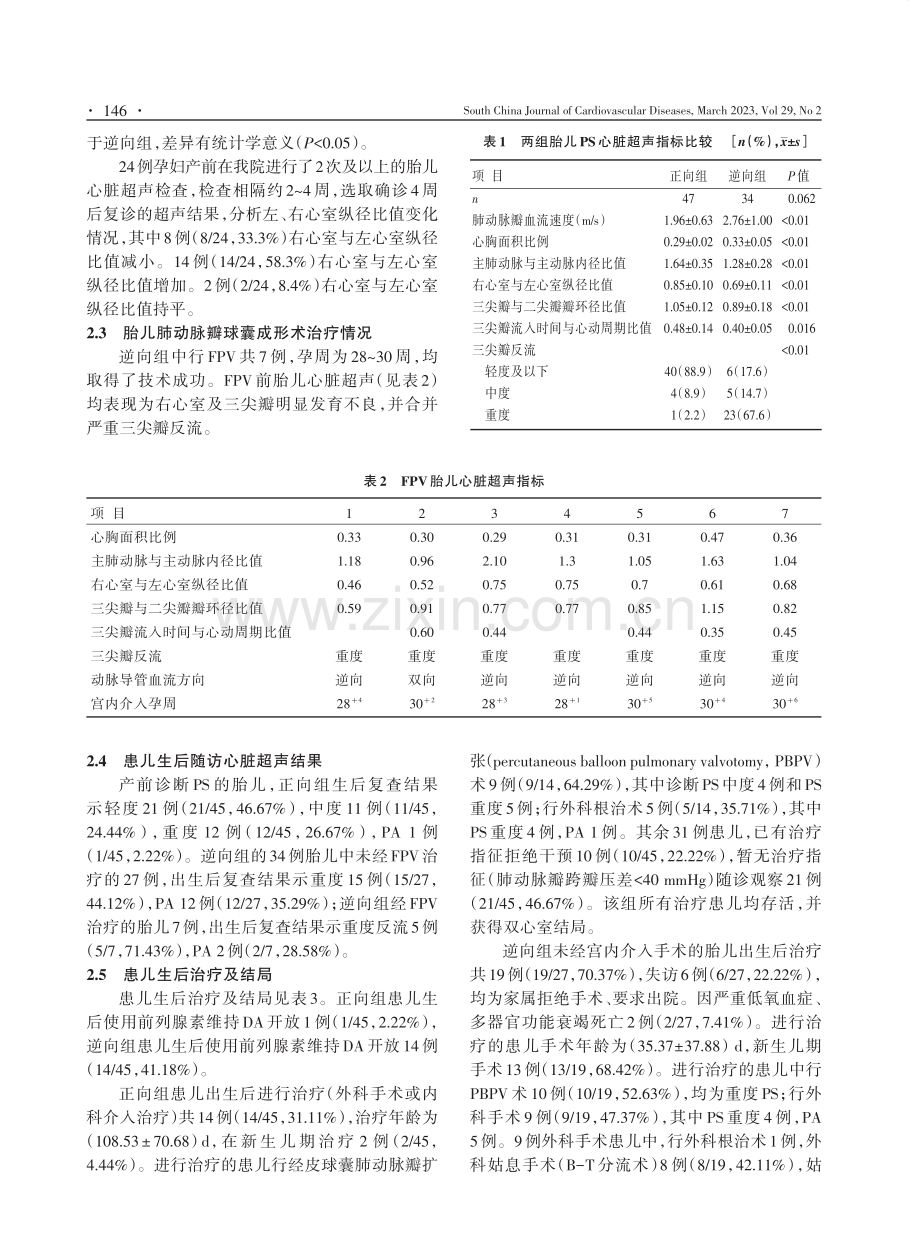 胎儿肺动脉瓣狭窄产前诊断、治疗与转归的临床研究.pdf_第3页