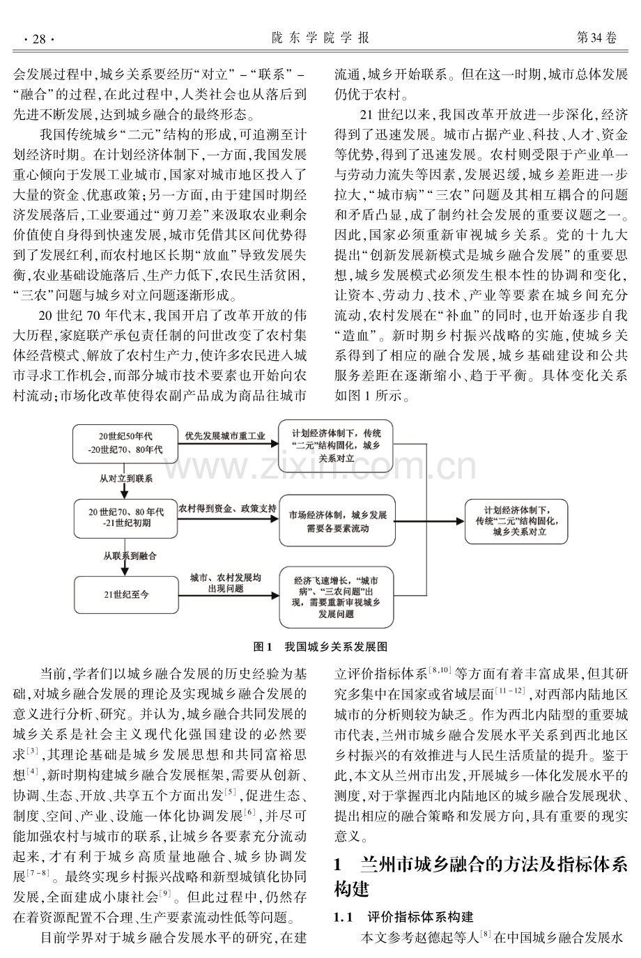 西北内陆型城市城乡融合发展水平测度——以兰州市为例.pdf_第2页