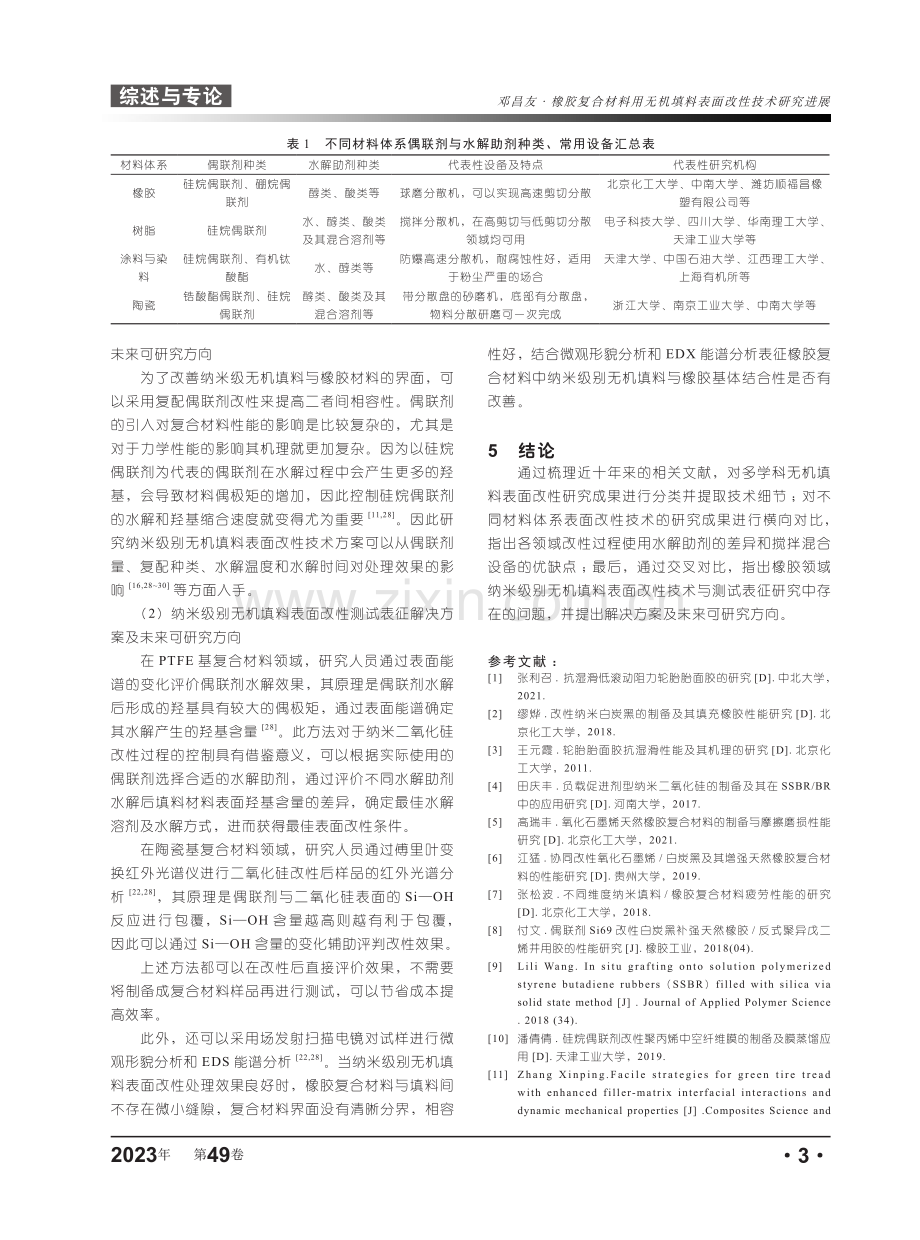 橡胶复合材料用无机填料表面改性技术研究进展.pdf_第3页