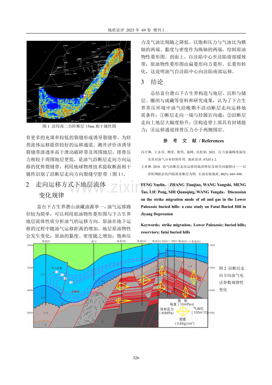 下古生界潜山油气走向运移方式探讨——以济阳坳陷富台潜山为例.pdf_第2页