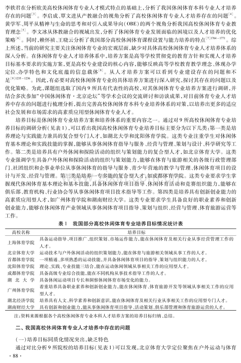 我国高校休闲体育专业人才培养体系研究——基于9所高校专业培养方案的调研.pdf_第2页