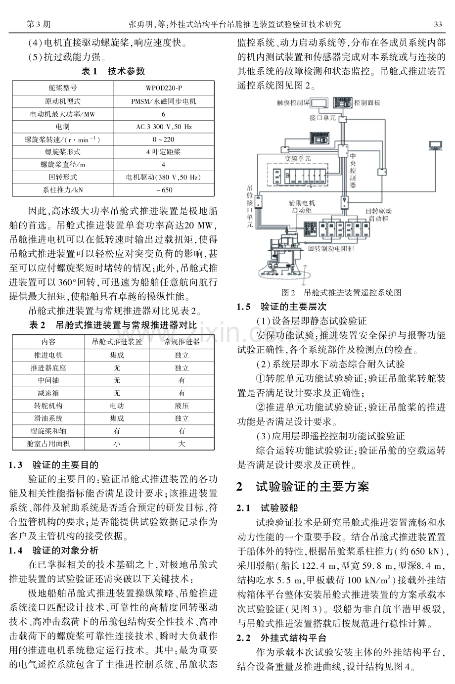 外挂式结构平台吊舱推进装置试验验证技术研究.pdf_第2页