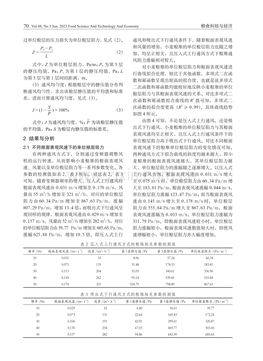 小麦粮堆的通风阻力特性研究.pdf_第3页