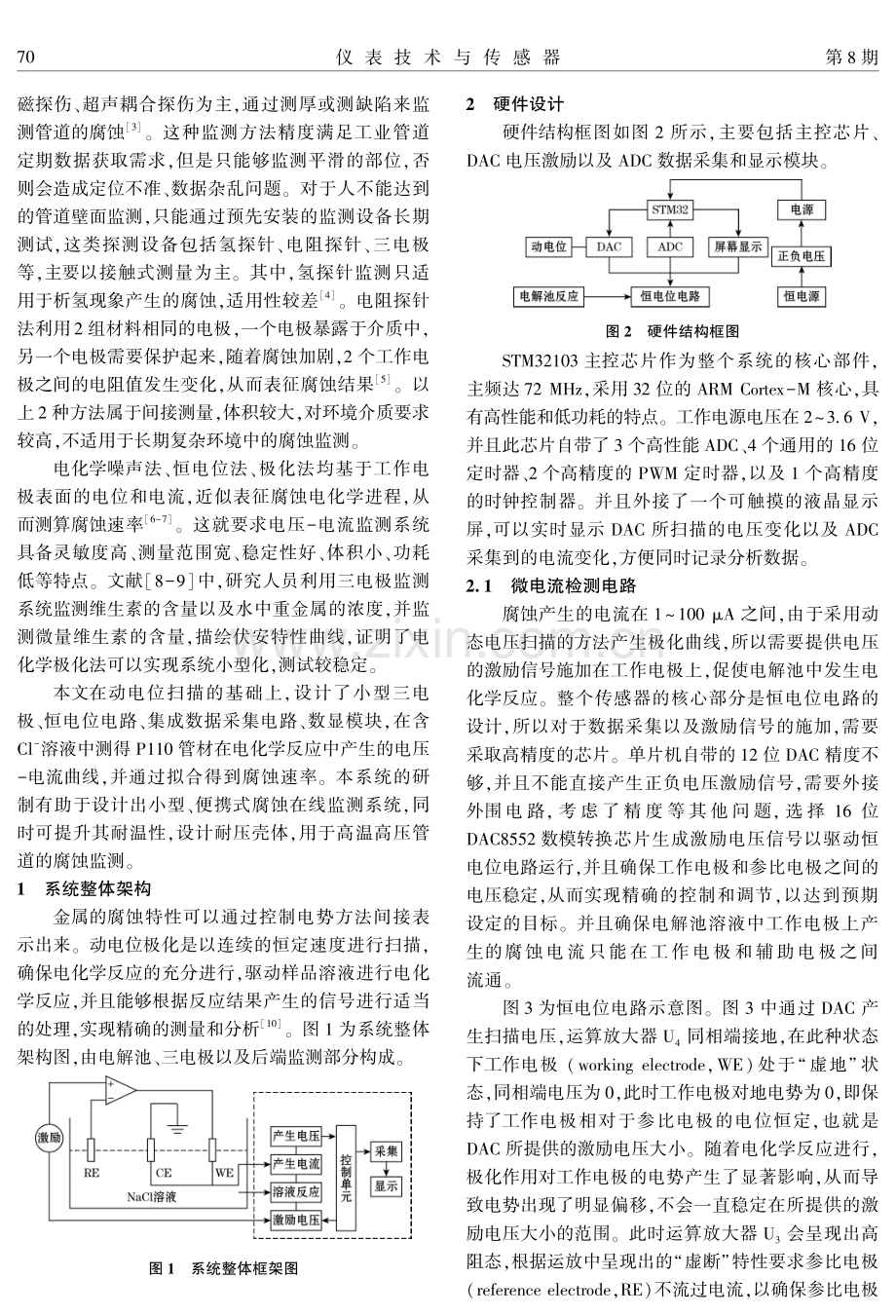 小型动态极化腐蚀监测系统设计.pdf_第2页