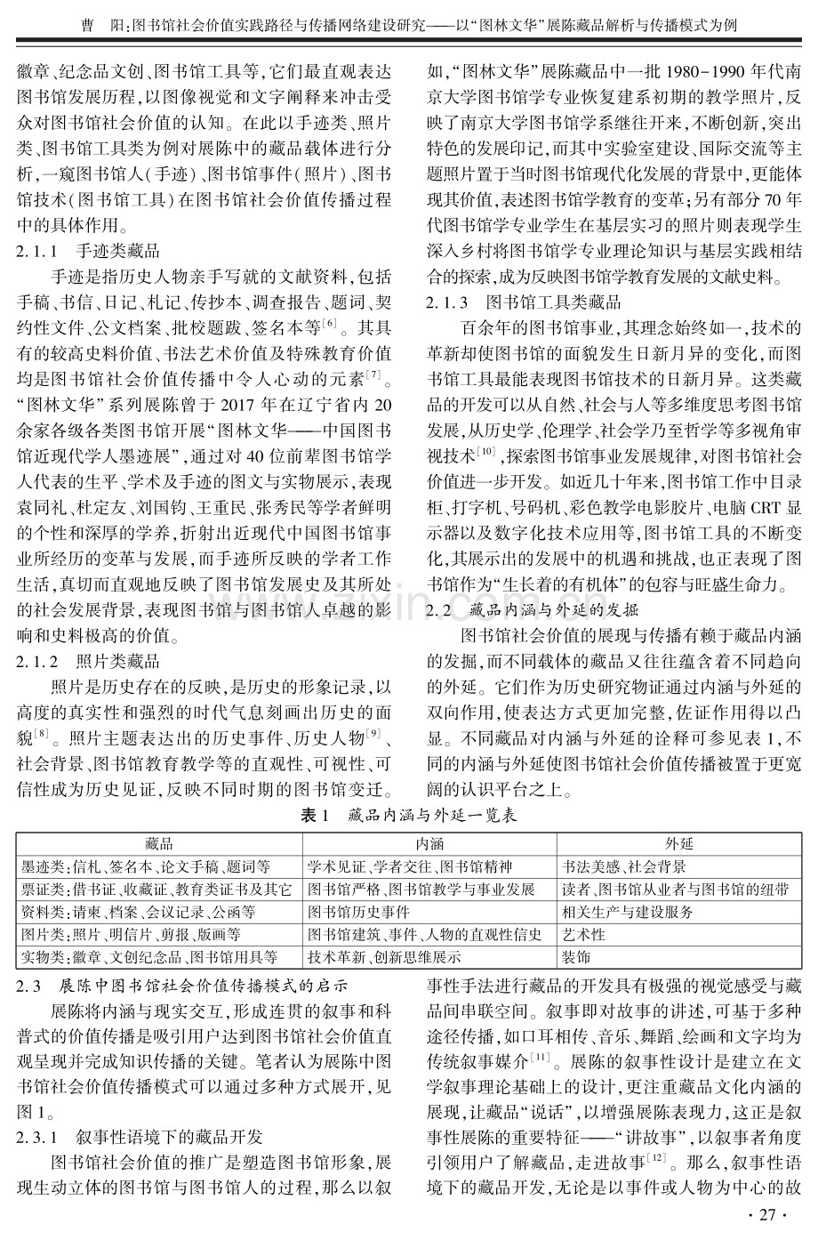 图书馆社会价值实践路径与传播网络建设研究——以“图林文华”展陈藏品解析与传播模式为例.pdf_第2页