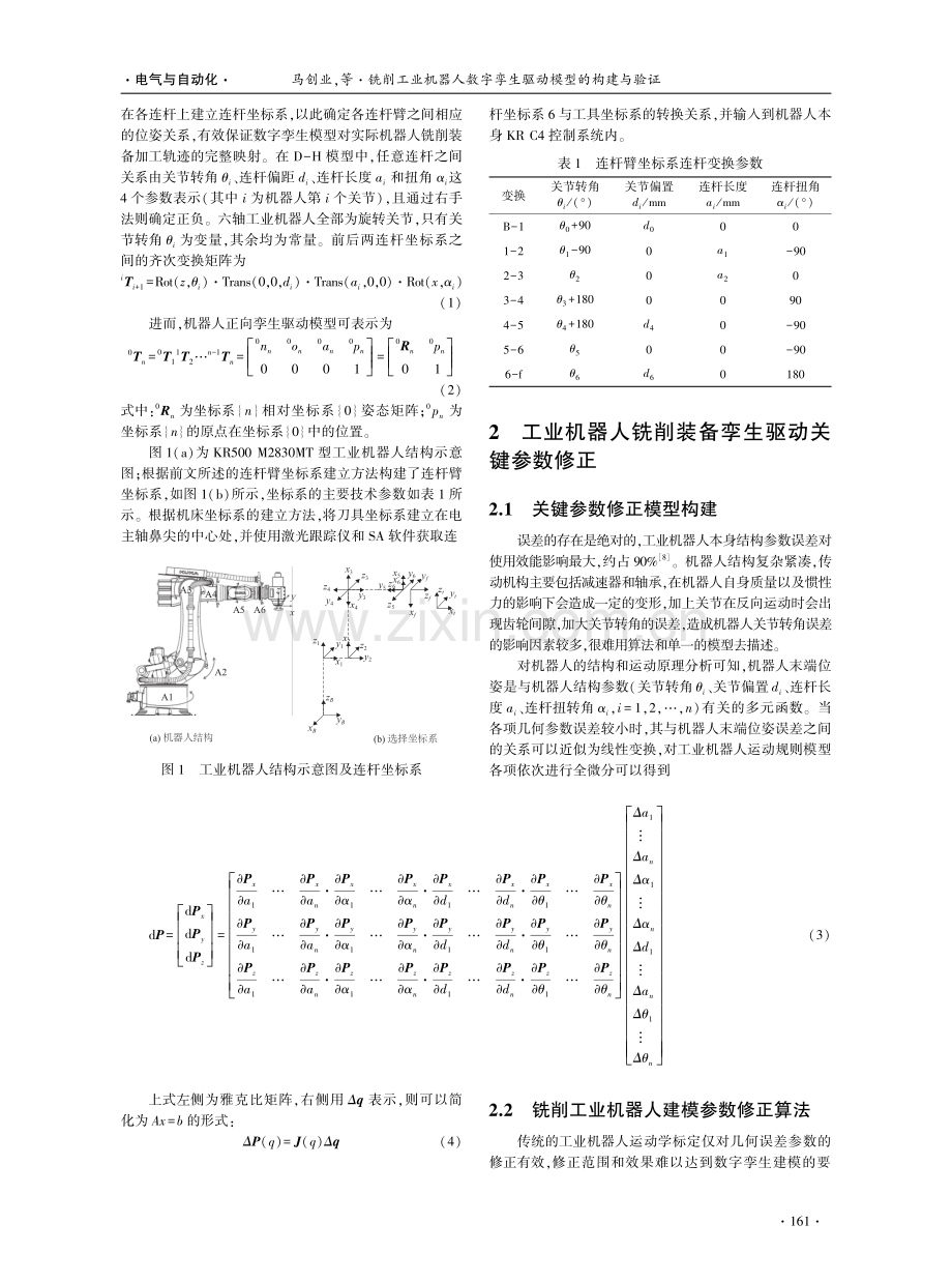 铣削工业机器人数字孪生驱动模型的构建与验证.pdf_第2页