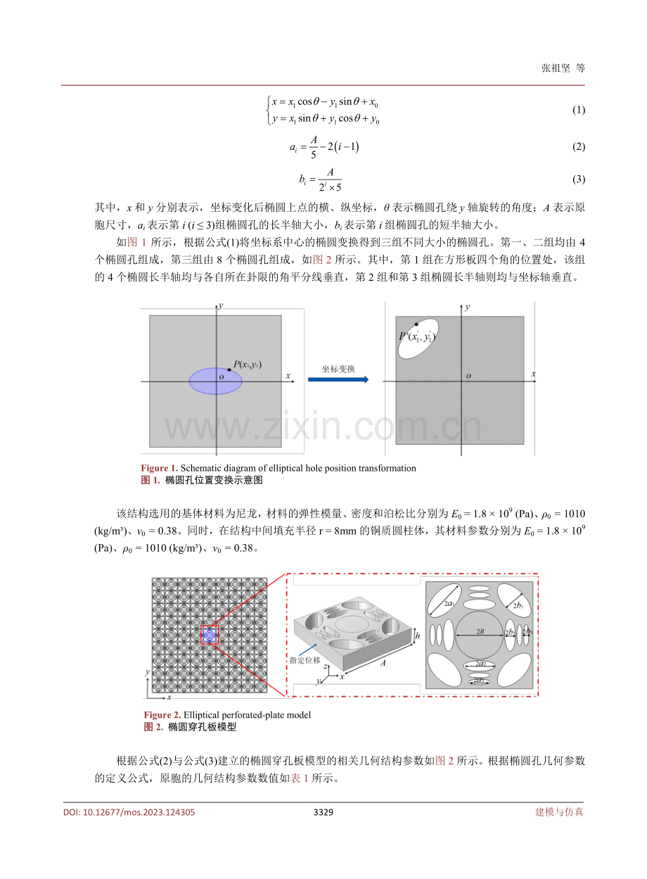 椭圆穿孔板超材料的带隙特性计算分析.pdf_第3页