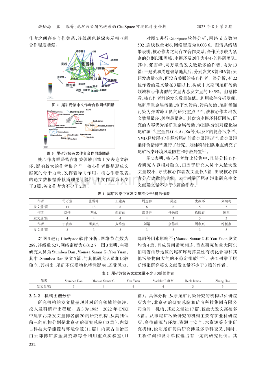 尾矿污染研究进展的CiteSpace可视化计量分析.pdf_第3页