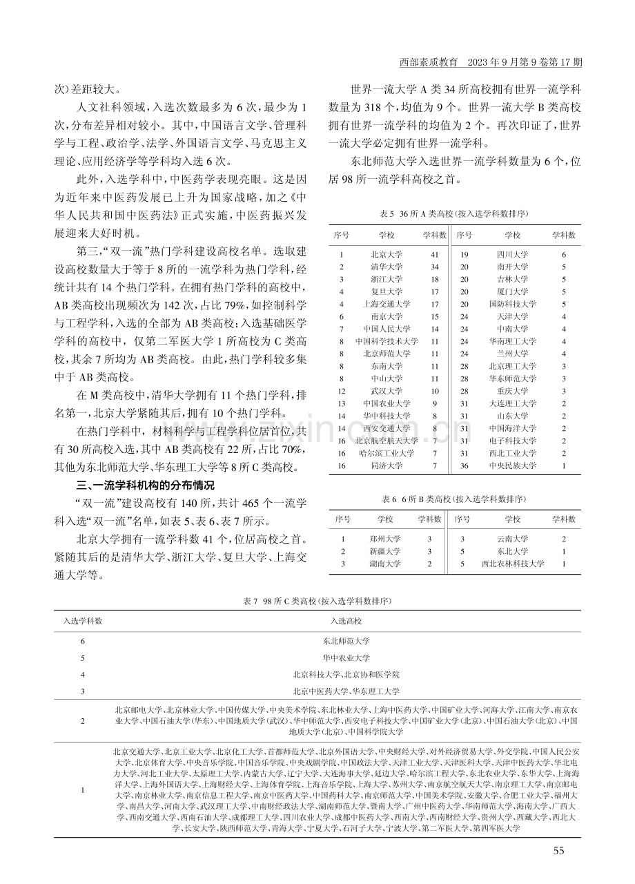 我国一流学科的布局分析及发展建议——基于世界一流学科的计量分析.pdf_第3页