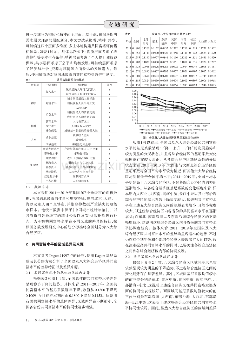 我国共同富裕水平的区域差异、动态演进及影响因素分析.pdf_第2页