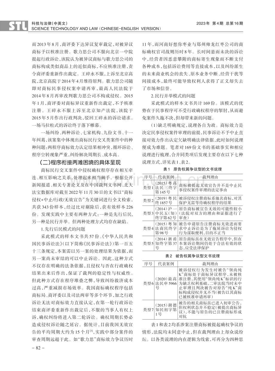 我国商标民行交叉案件的程序困境及其破解.pdf_第2页