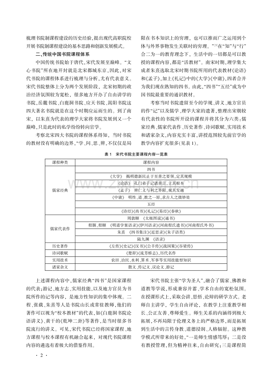 现代高职院校书院制课程建设的历史借鉴与创新发展.pdf_第2页