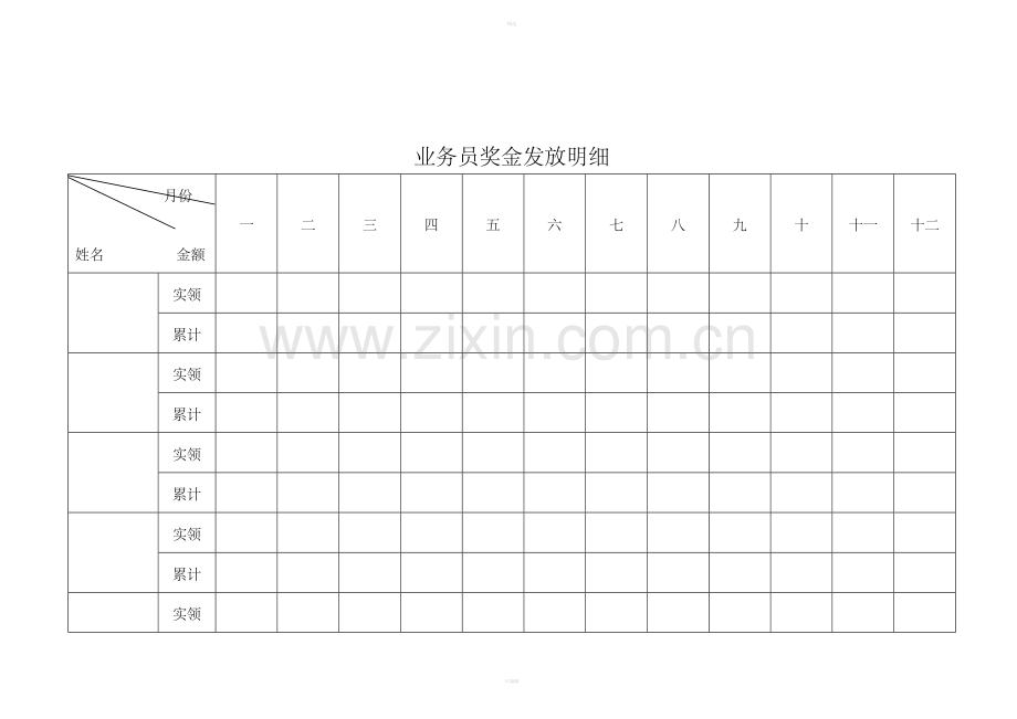 业务员奖金发放明细.doc_第1页