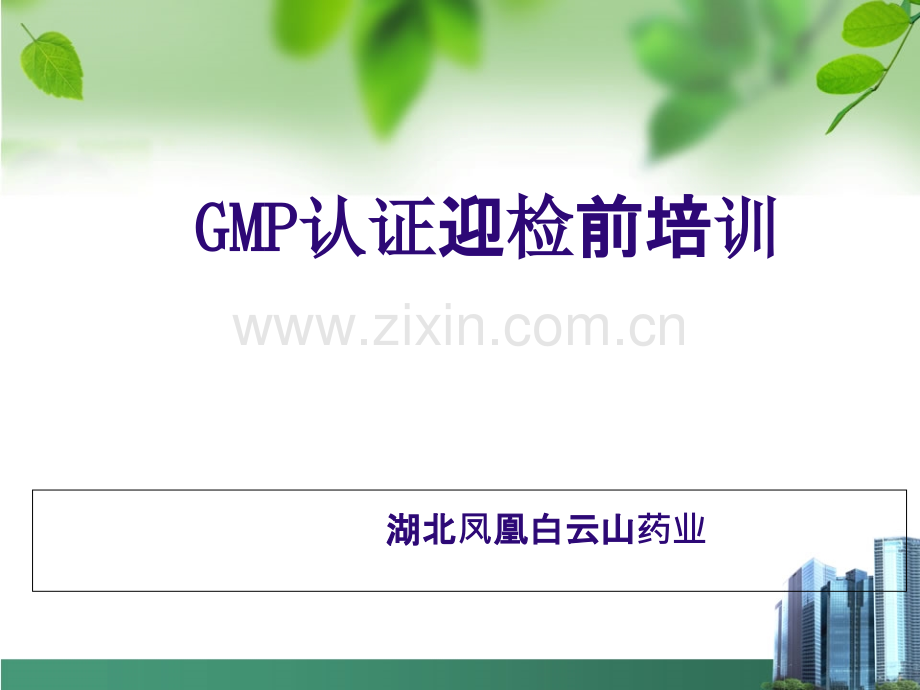 GMP认证迎检前培训-PPT课件.ppt_第1页