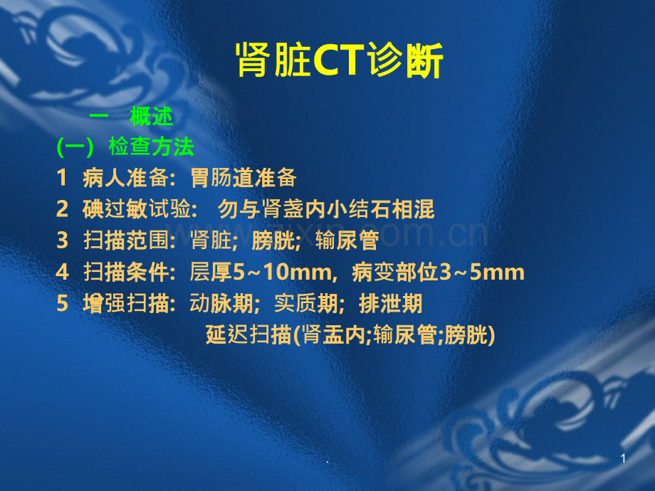 CT诊断学肾脏CTPPT课件.ppt_第1页