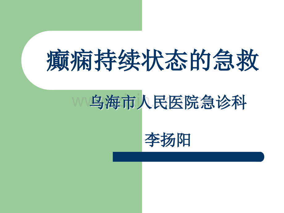 癫痫持续状态的急救护理.ppt_第1页