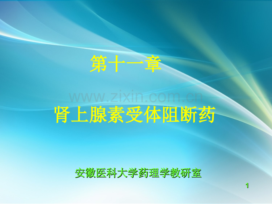 药理学课件之11-肾上腺素受体阻断药WJJ.ppt_第1页