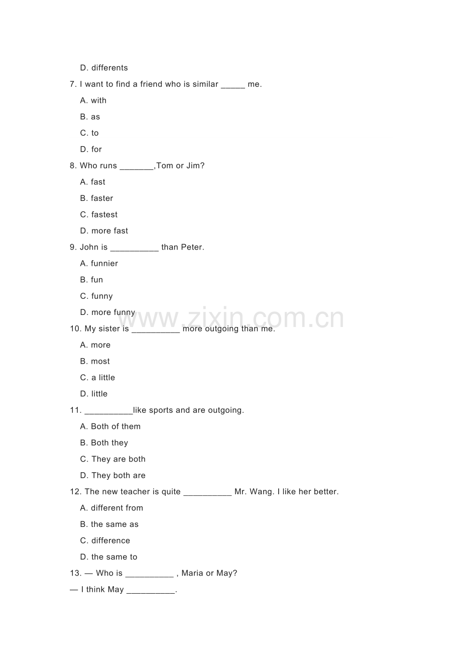 新目标英语八年级（上册）Unit 3 单元检测+答案解析.docx_第2页