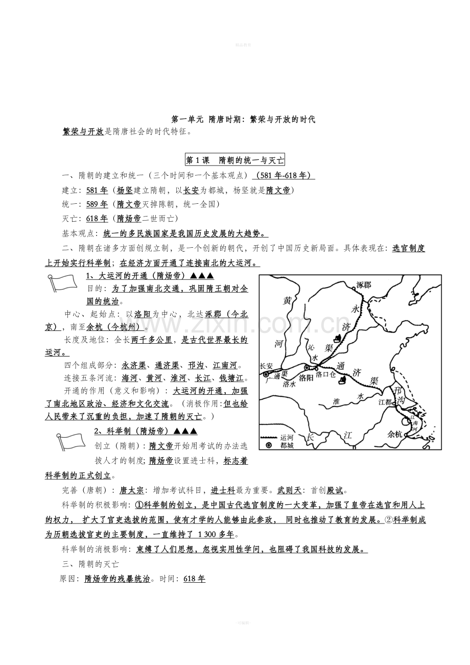 新人教版七年级下册历史复习提纲.doc_第2页