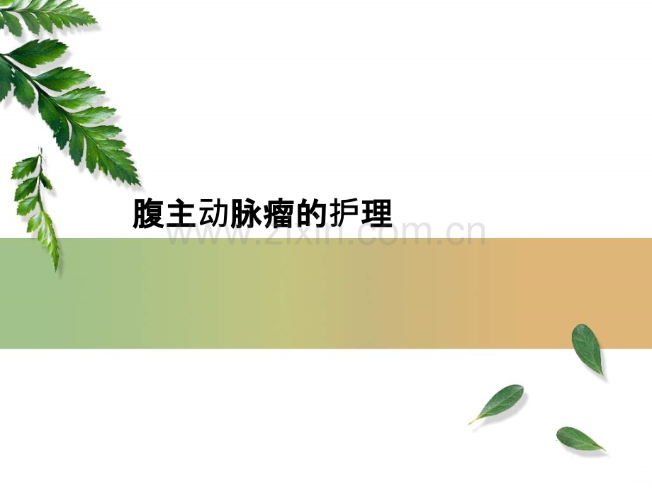 腹主动脉瘤的-护理PPT课件.ppt_第1页