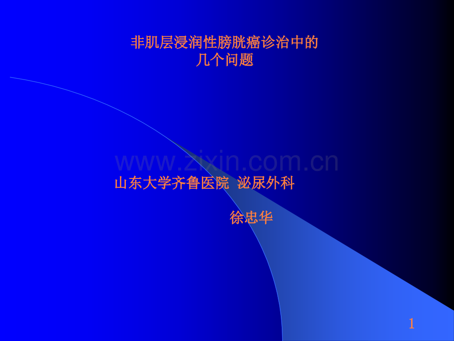 非肌层浸润性膀胱癌诊治中的几个问题ppt课件.ppt_第1页