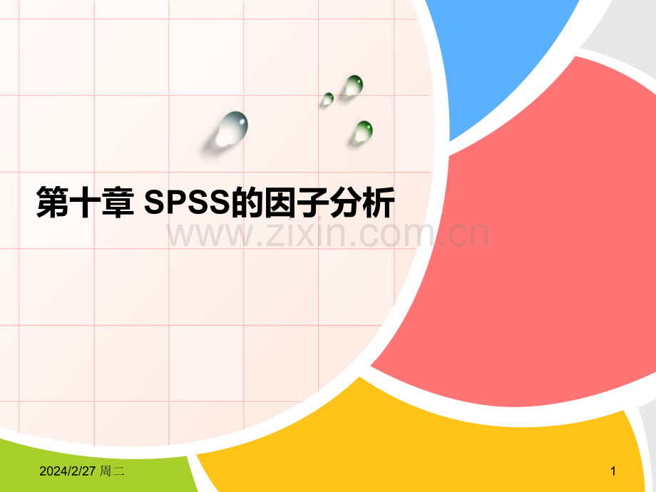 第十章SPSS的因子分析PPT课件.ppt_第1页