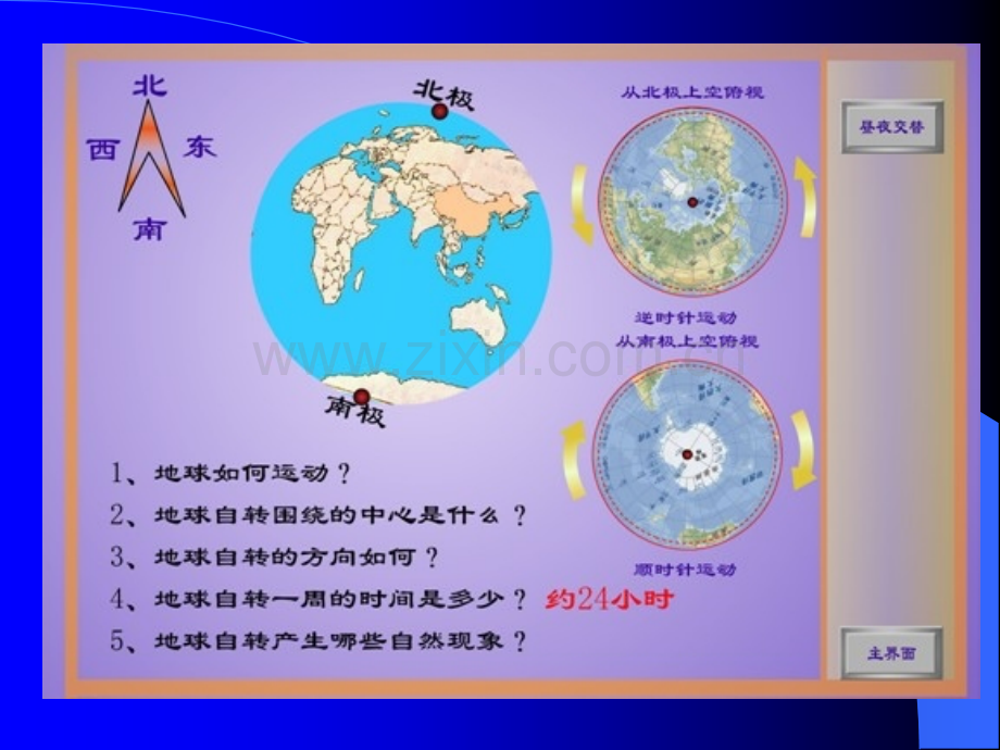 地球的运动Flash动画演示---副本.ppt_第3页