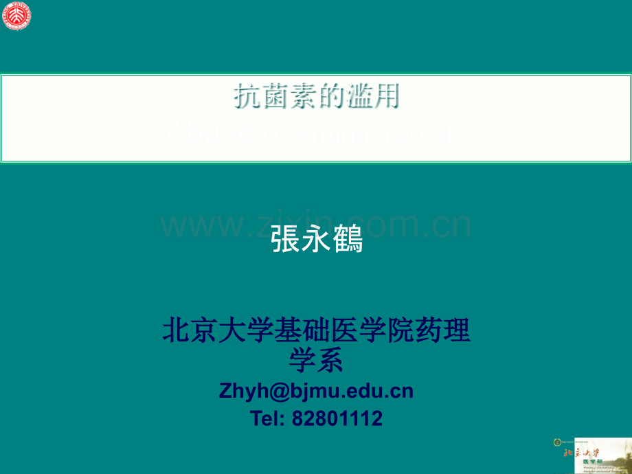 北京大学基础医学院药理学系ppt课件.ppt_第1页