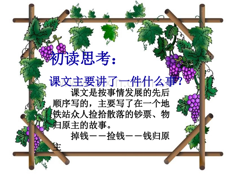 北师大版四级语文上册散落的钞票PPT课件.ppt_第3页