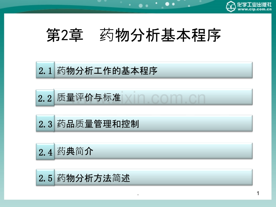 药物分析PPT课件.ppt_第1页