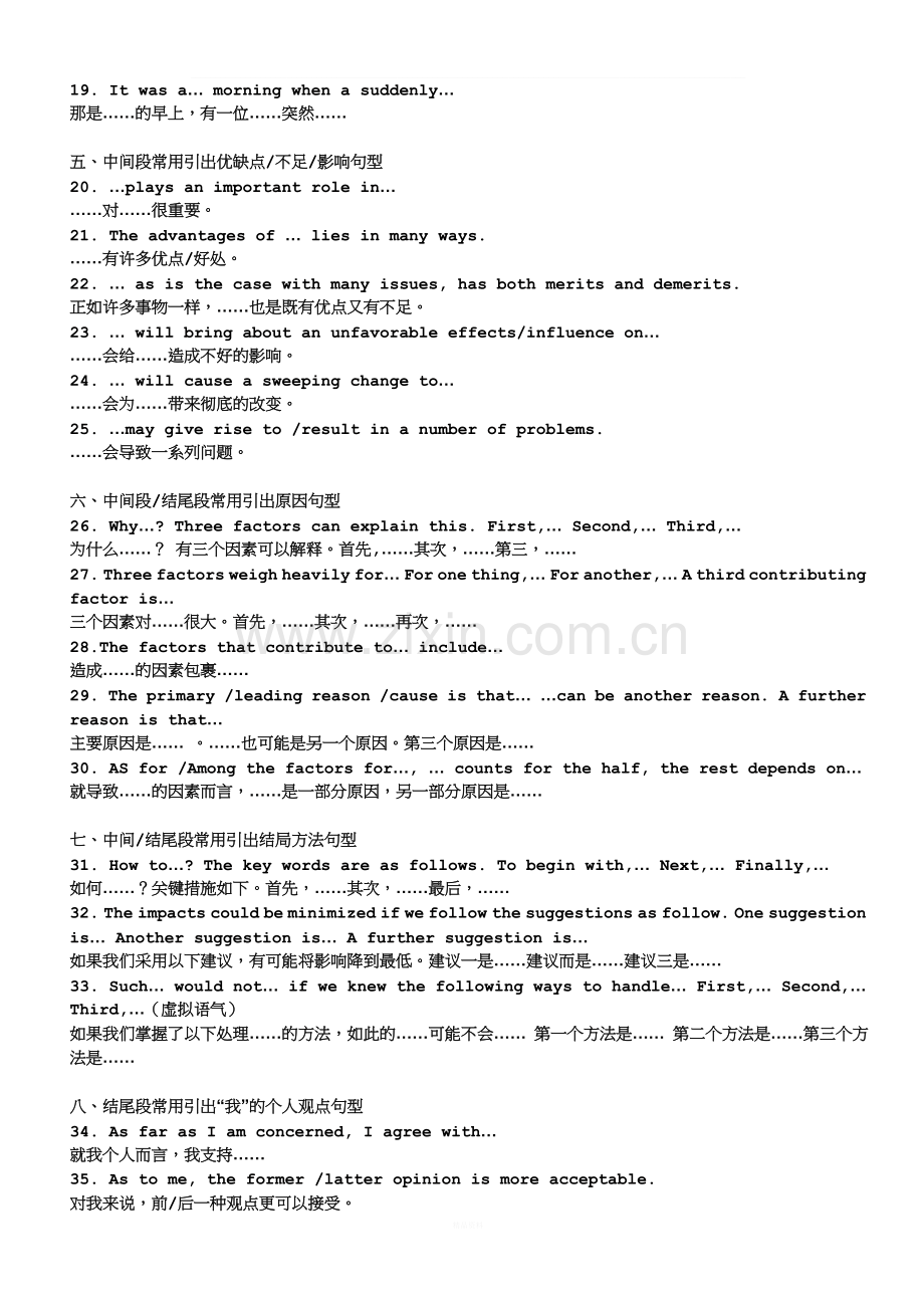 英语四级作文常用句型50句.doc_第2页