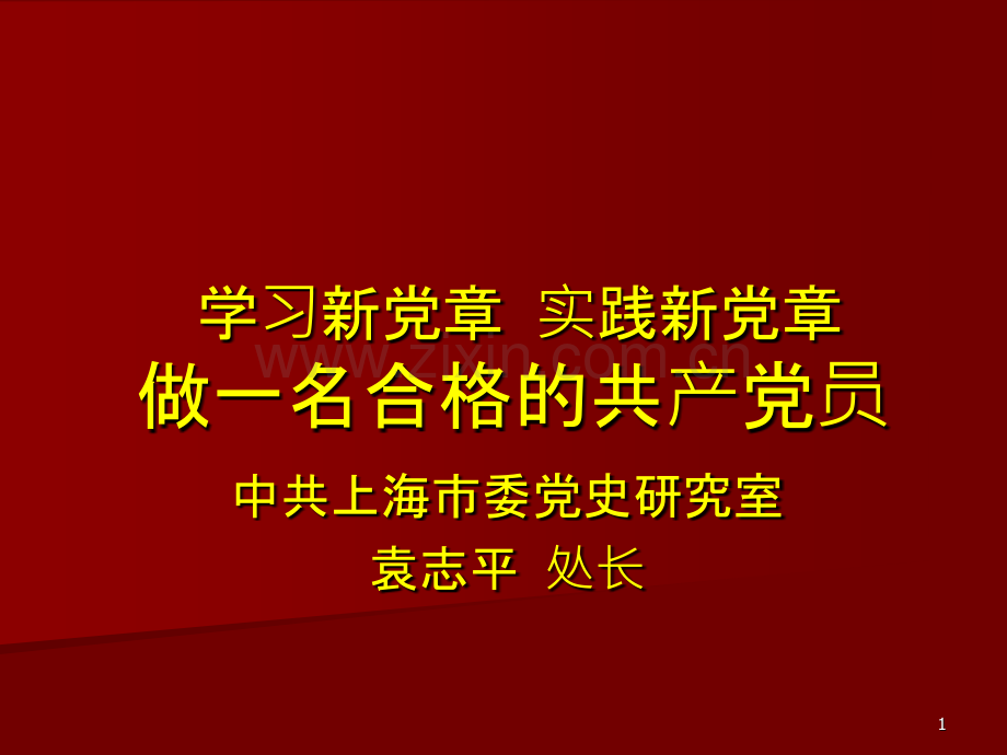 学习十七大新党章实践新党章-做合格的党员-PPT课件.ppt_第1页