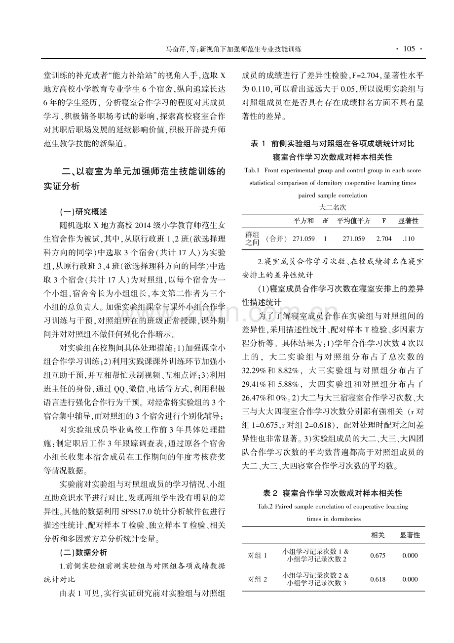 新视角下加强师范生专业技能训练——以师范类专业班级寝室为载体.pdf_第2页