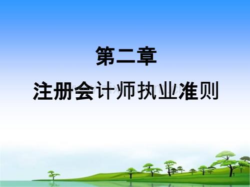 二注册会计师执业准则PPT课件.ppt