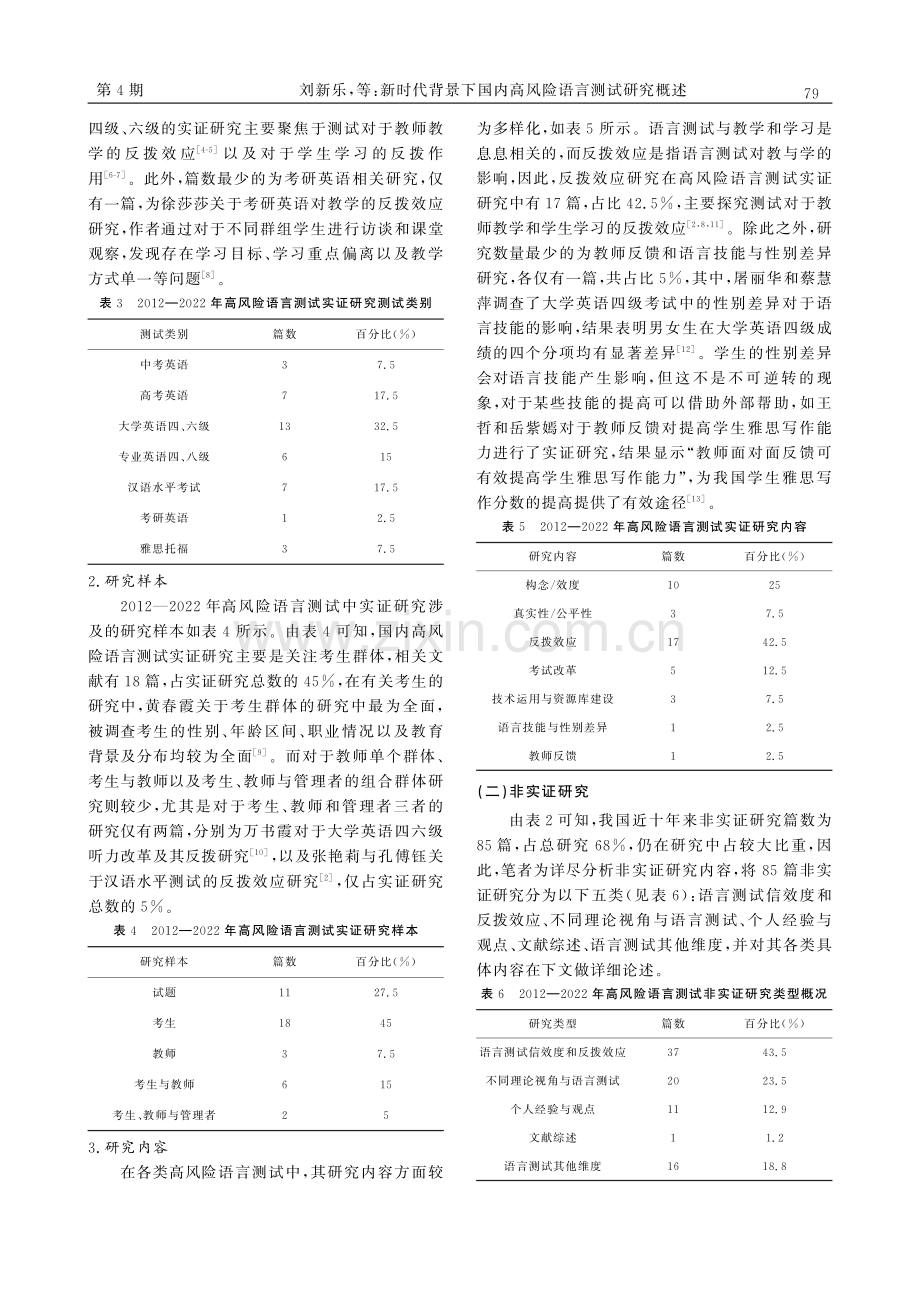 新时代背景下国内高风险语言测试研究概述--基于CNKI 2012-2022年文献分析.pdf_第3页