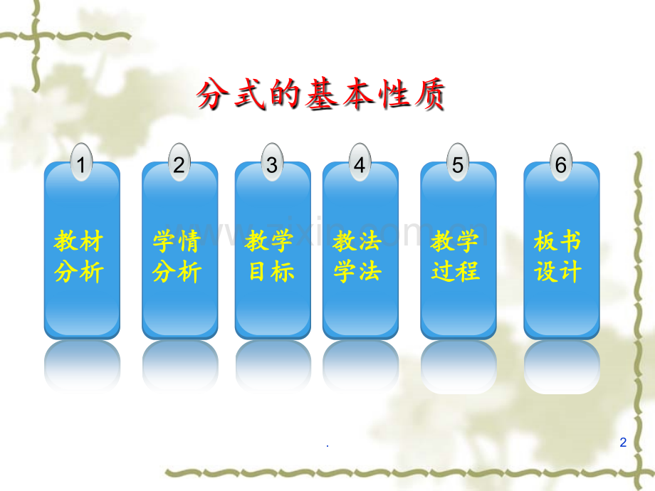 分式的基本性质说课稿(一等奖作品)PPT课件.ppt_第2页