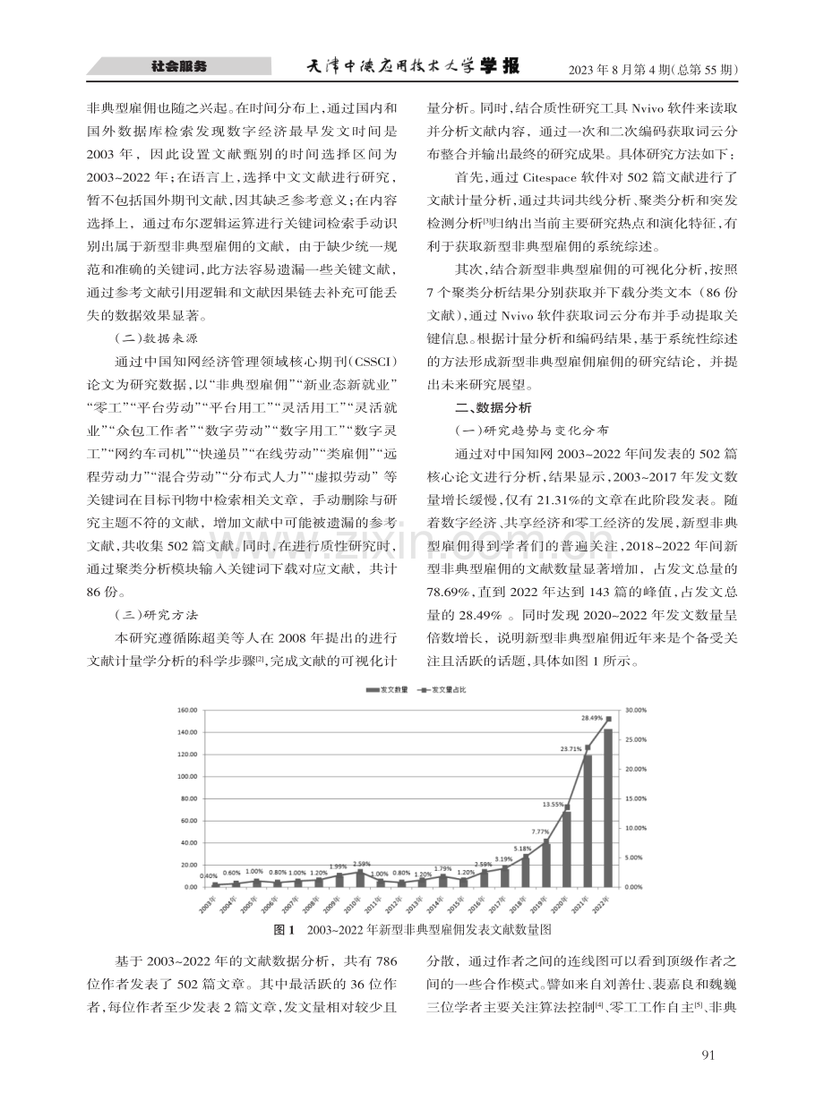 新型非典型雇佣研究述评与展望——基于Citespace与Nvivo的文献计量分析.pdf_第2页