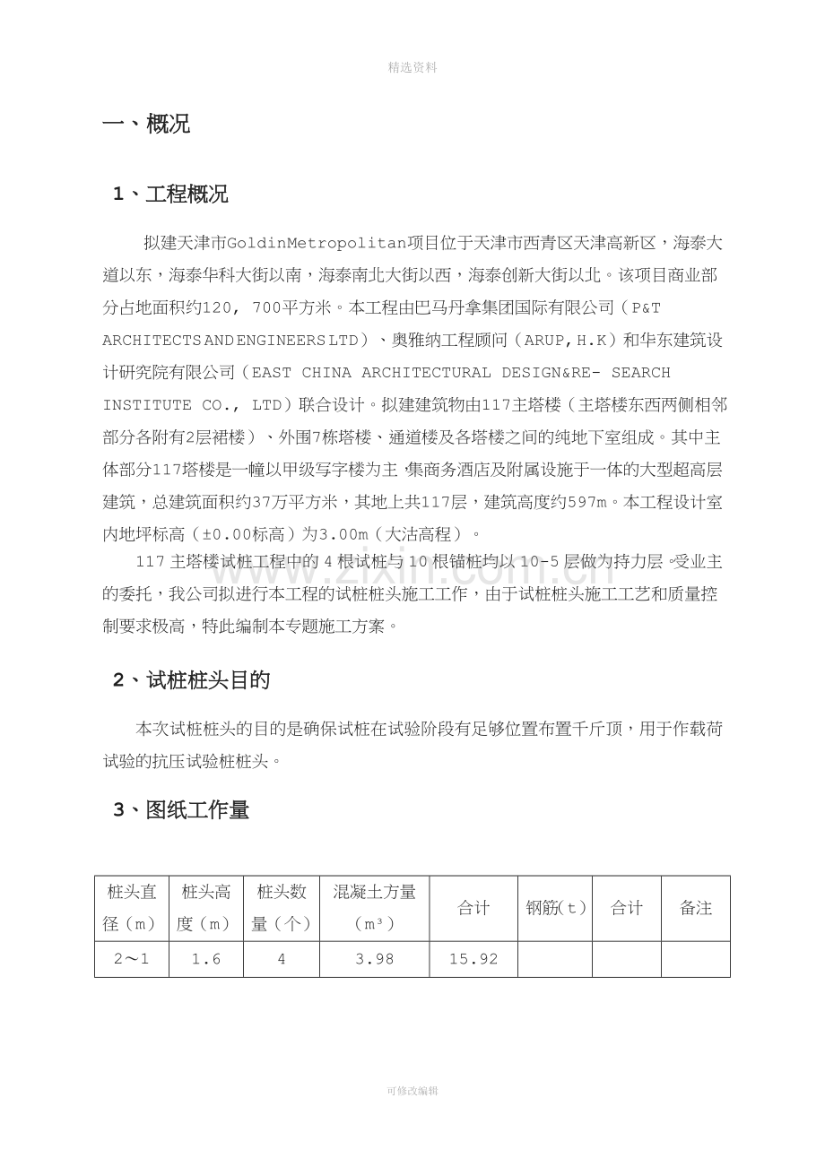 高层塔楼打桩施工组织设计方案.doc_第2页